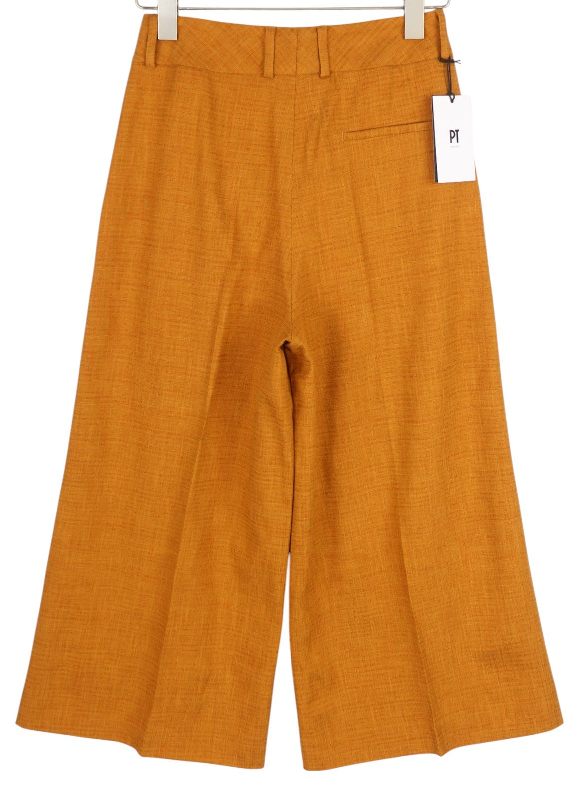 PT TORINO Judy Women Trousers 38 W25 Brown High Waist Ankle Flared Patterned