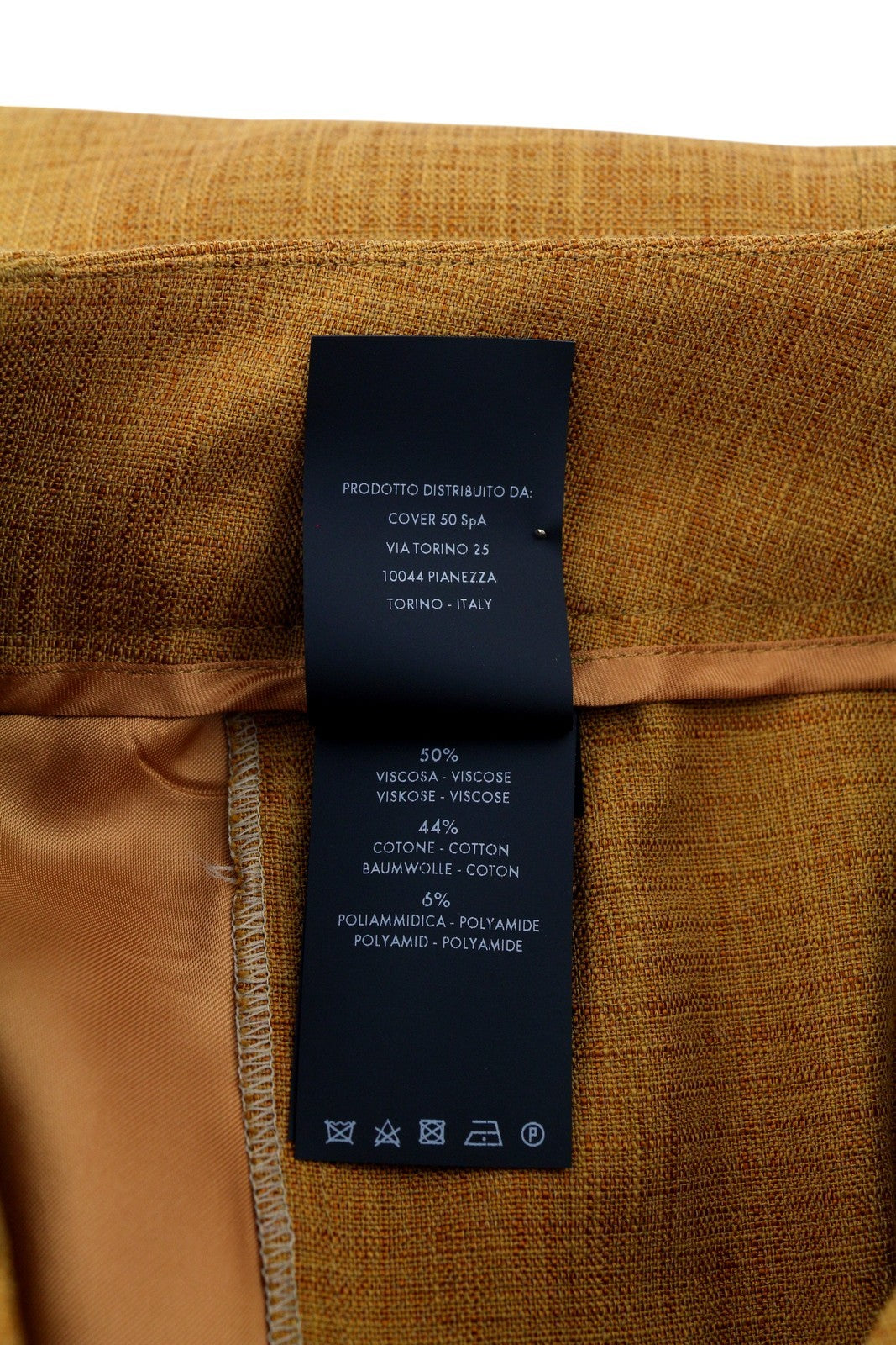 PT TORINO Judy Women Trousers 38 W25 Brown High Waist Ankle Flared Patterned