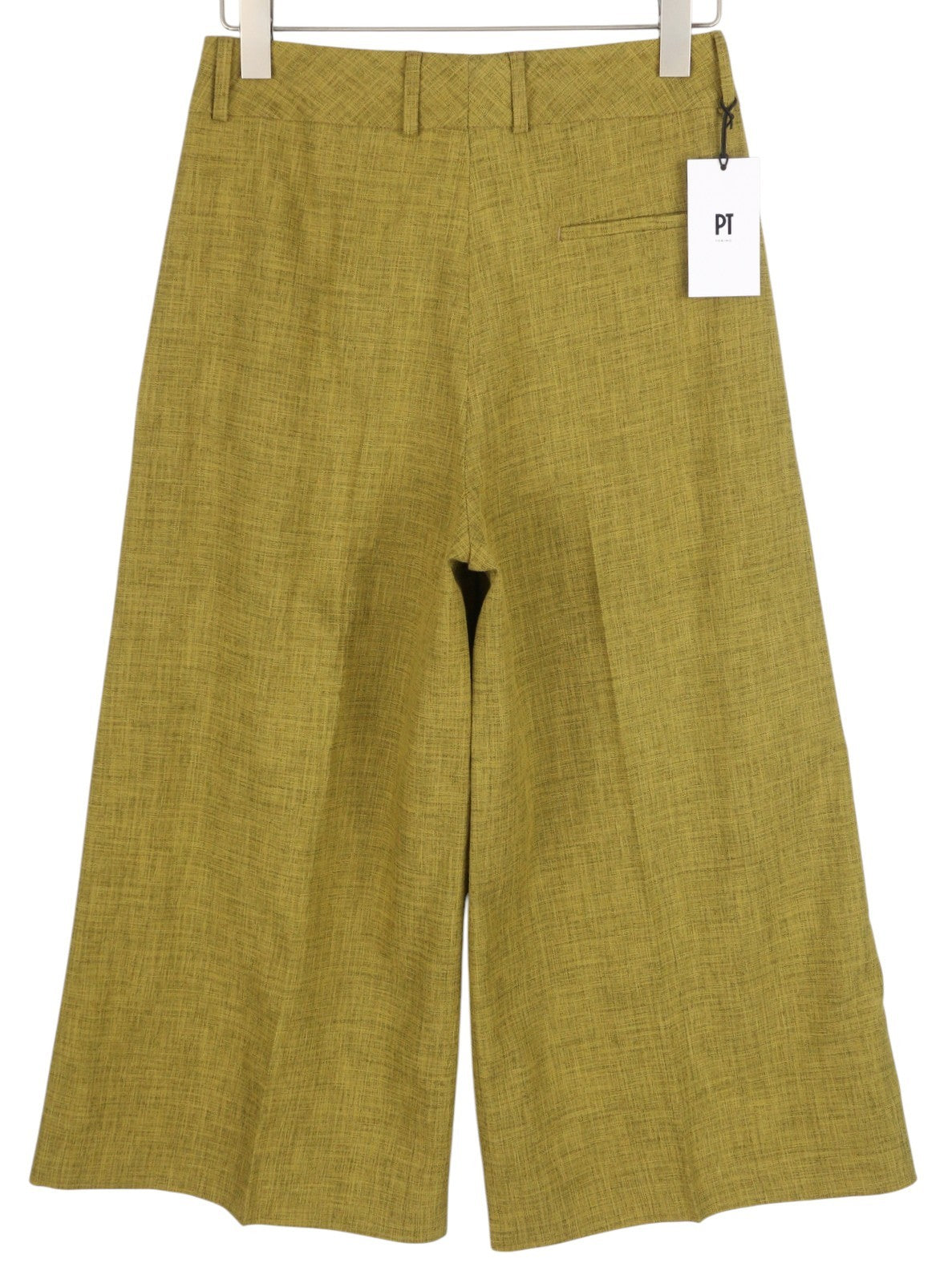 PT TORINO Judy Womens Trousers 42 Green High Waist Ankle Length Patterned