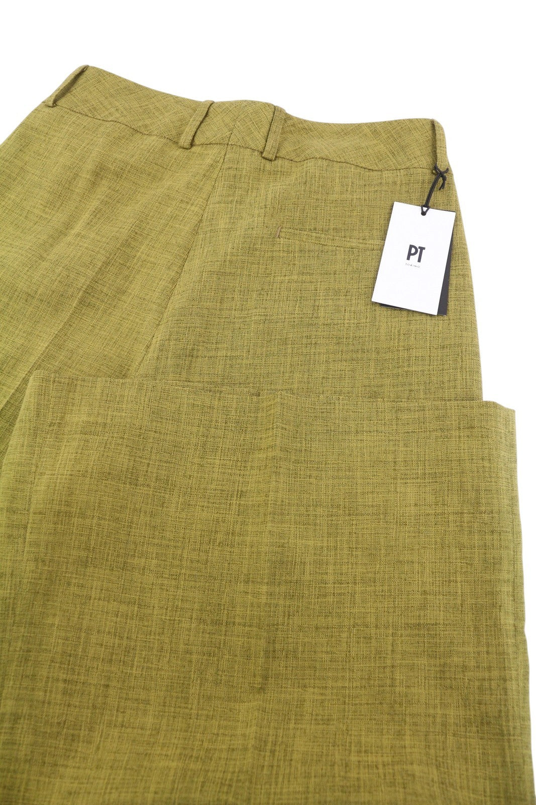 PT TORINO Judy Womens Trousers 42 Green High Waist Ankle Length Patterned