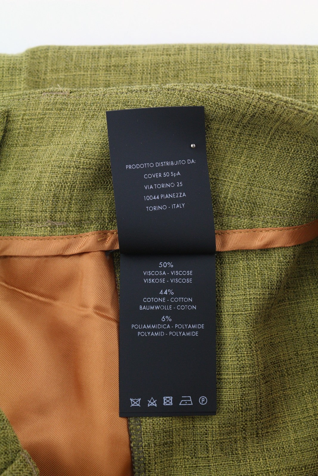 PT TORINO Judy Womens Trousers 42 Green High Waist Ankle Length Patterned