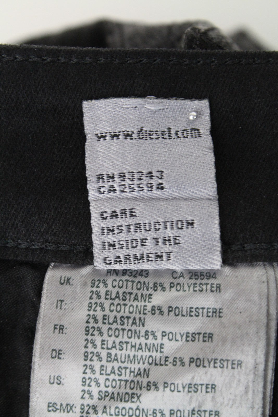 DIESEL Slandy-SP4 0094S Women's Jeans W26/L34 Black Coated Super Skinny Fit