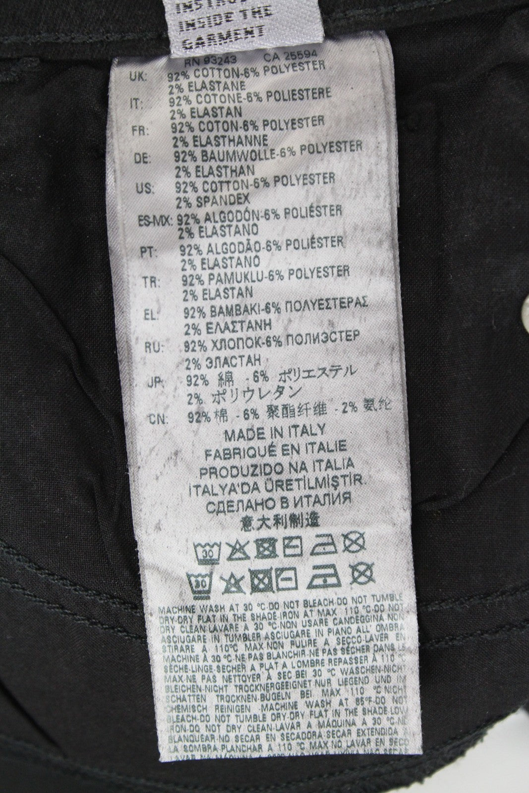 DIESEL Slandy-SP4 0094S Women's Jeans W26/L34 Black Coated Super Skinny Fit