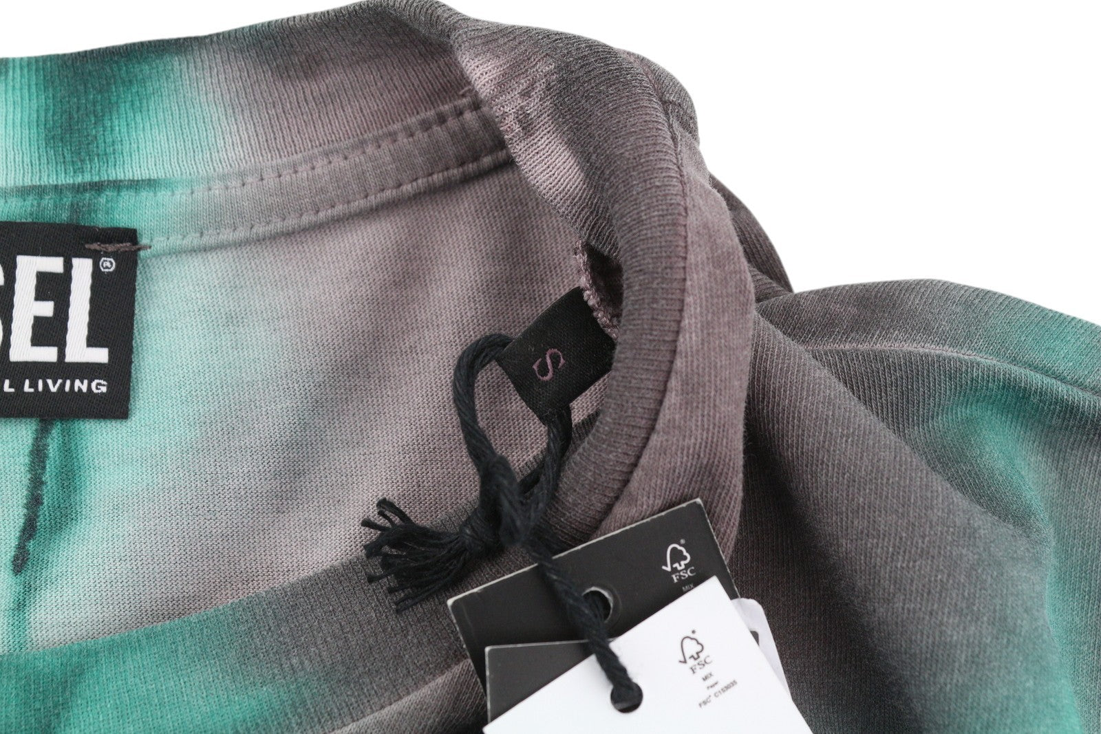 DIESEL T-Just-B52 Men T-Shirt S Short Sleeved Acid Wash Effect Crew Neck RRP€125