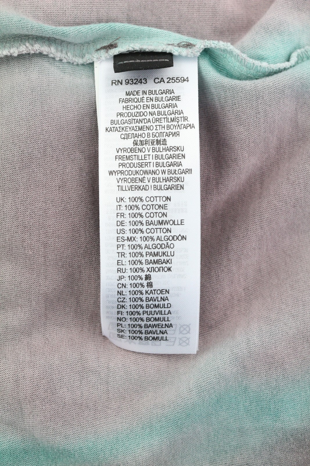 DIESEL T-Just-B52 Men T-Shirt S Short Sleeved Acid Wash Effect Crew Neck RRP€125