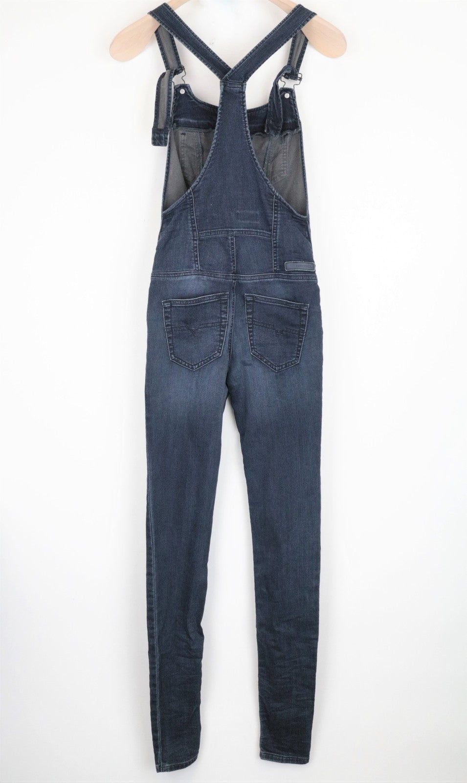 DIESEL Jeide-NE 0842W Women's Jumpsuit 2XS Slim Jogg Blue Stretch Dungarees