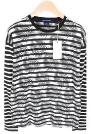 SCOTCH & SODA Tokyo Toujours Men's Sweatshirt M Striped Palm Print Crew Style