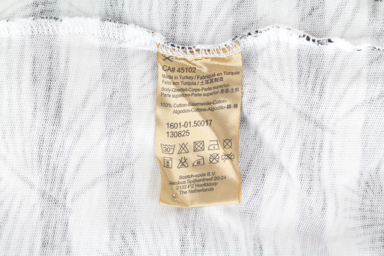 SCOTCH & SODA Tokyo Toujours Men's Sweatshirt M Striped Palm Print Crew Style