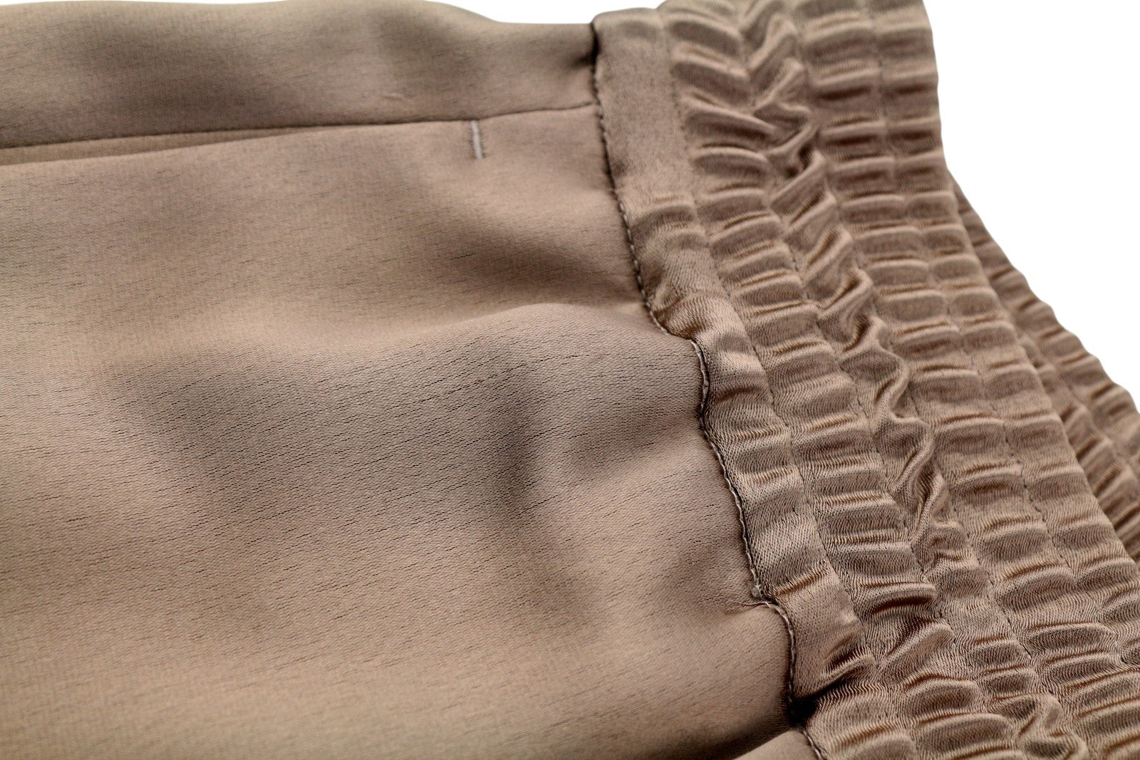 PT TORINO Lydia Womens Trousers 46 Brown Shiny Elastic Waist Flared Leg Pockets