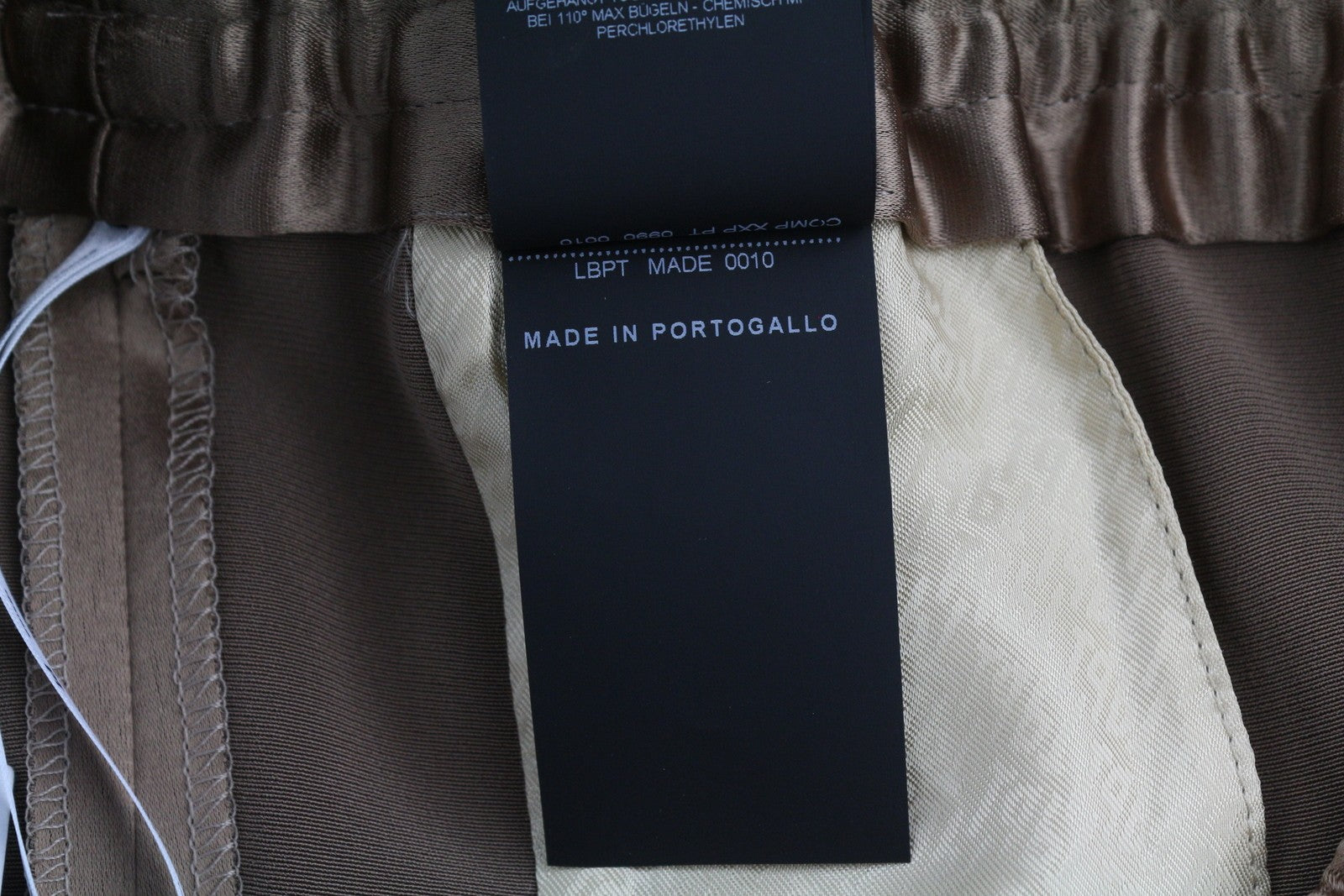 PT TORINO Lydia Womens Trousers 38 Brown Shiny Elastic Waist Flared Leg Pockets