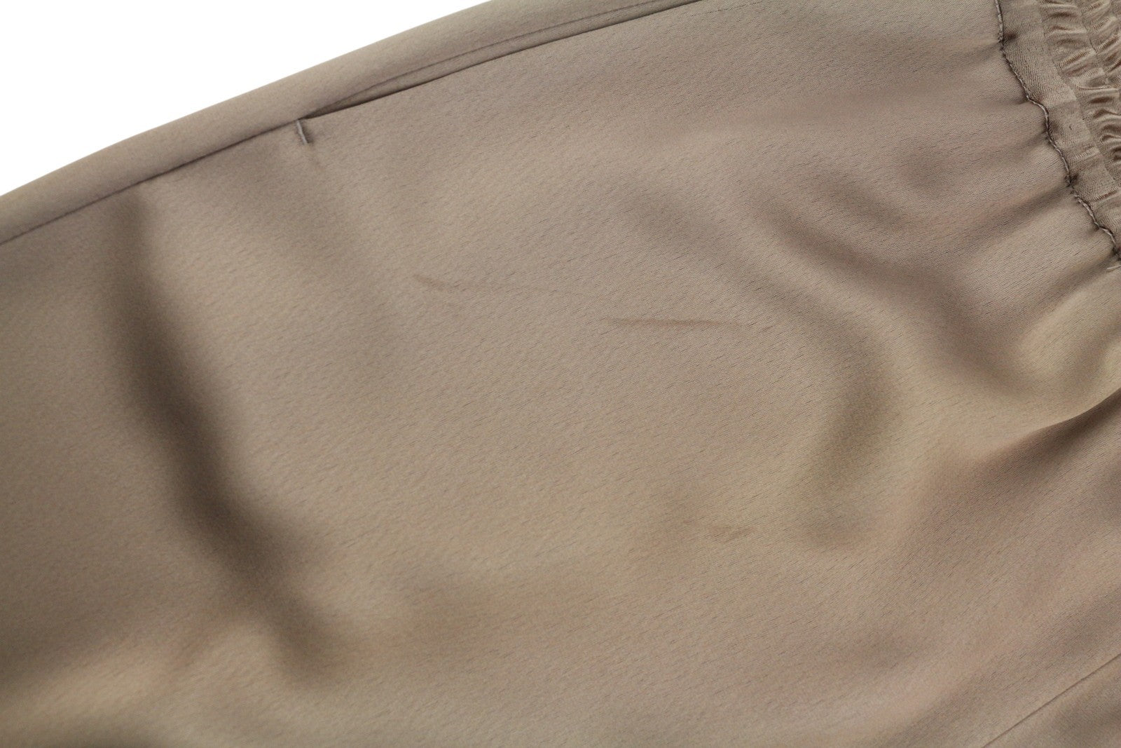 PT TORINO Lydia Womens Trousers 38 Brown Shiny Elastic Waist Flared Leg Pockets