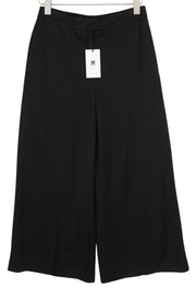 PT TORINO Mia Womens Trousers 44 Black High Waist Flared Leg Zip Fly Pockets