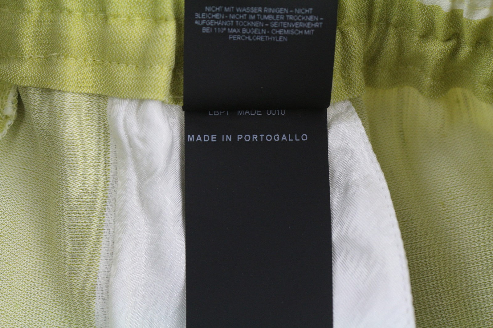 PT TORINO Lydia Womens Trousers 40 Green Pinstriped Elastic Waist Linen