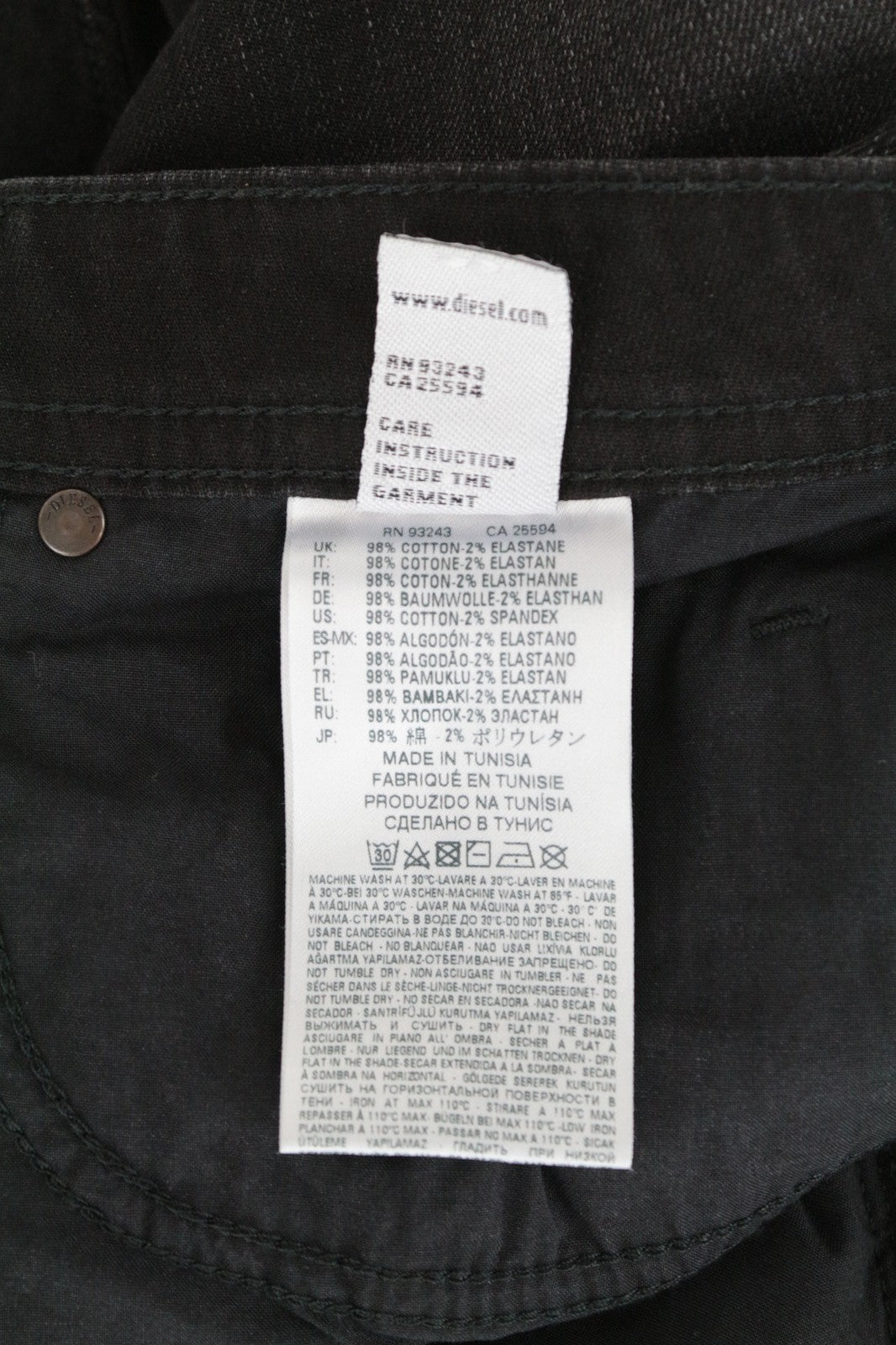 DIESEL Buster 069BG Men's Jeans W28/L32 Faded Slim Tapered Stretch Fit Denim