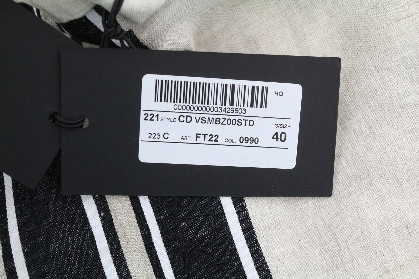 PT TORINO Ambra Womens Trousers 40 Linen  Pinstriped Turn-Up Light