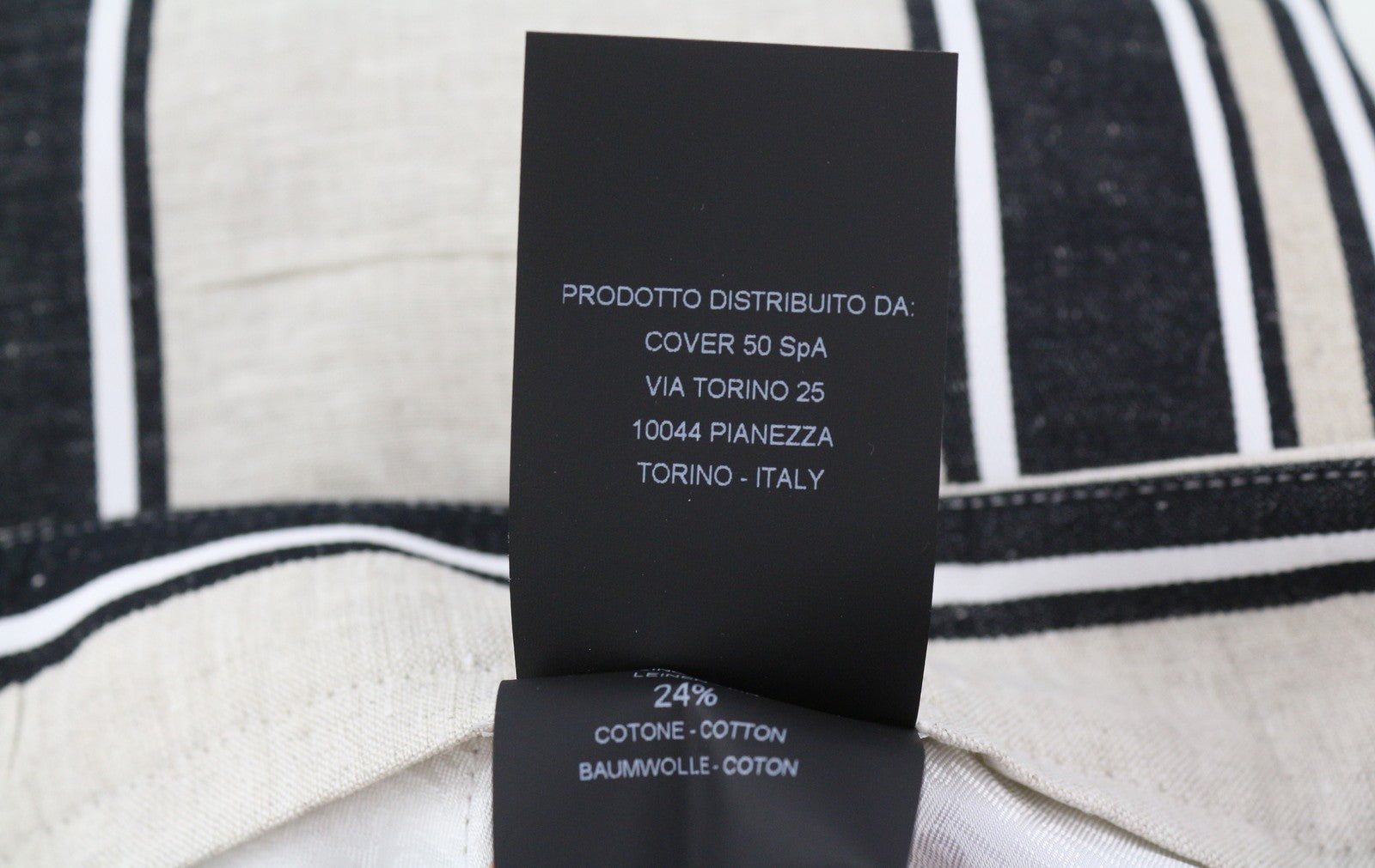 PT TORINO Ambra Womens Trousers 40 Linen  Pinstriped Turn-Up Light