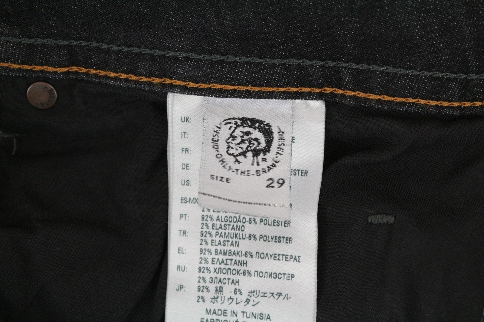 DIESEL Buster 087AM Men's Jeans W29/L32 Washed Slim Tapered Stretch Fit Denim