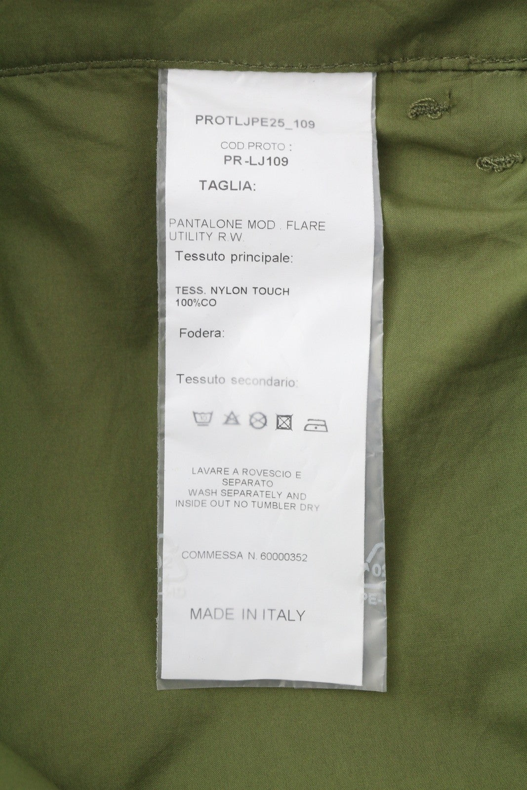 LIU JO Flare Utility Womens Trousers ~W30 Green Wide Leg Zip Fly Pockets