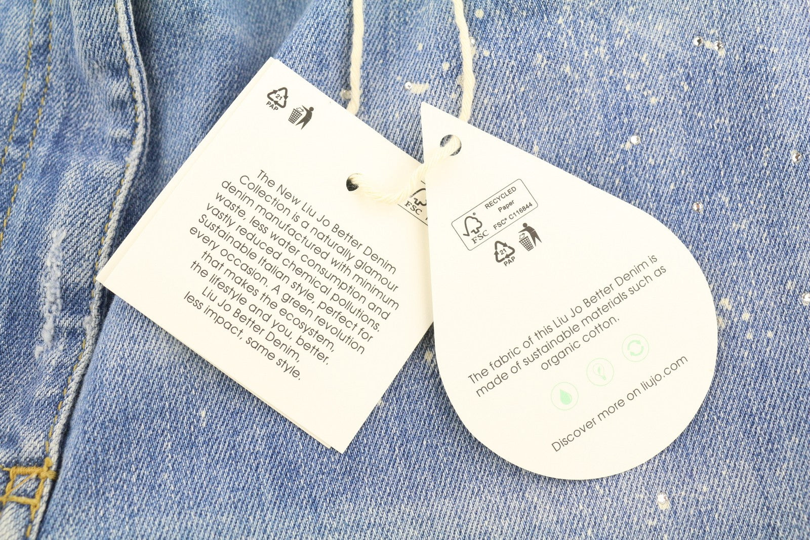 LIU JO Womens Jeans W28  Blue Washed Distress Ripped Painted Ankle Length