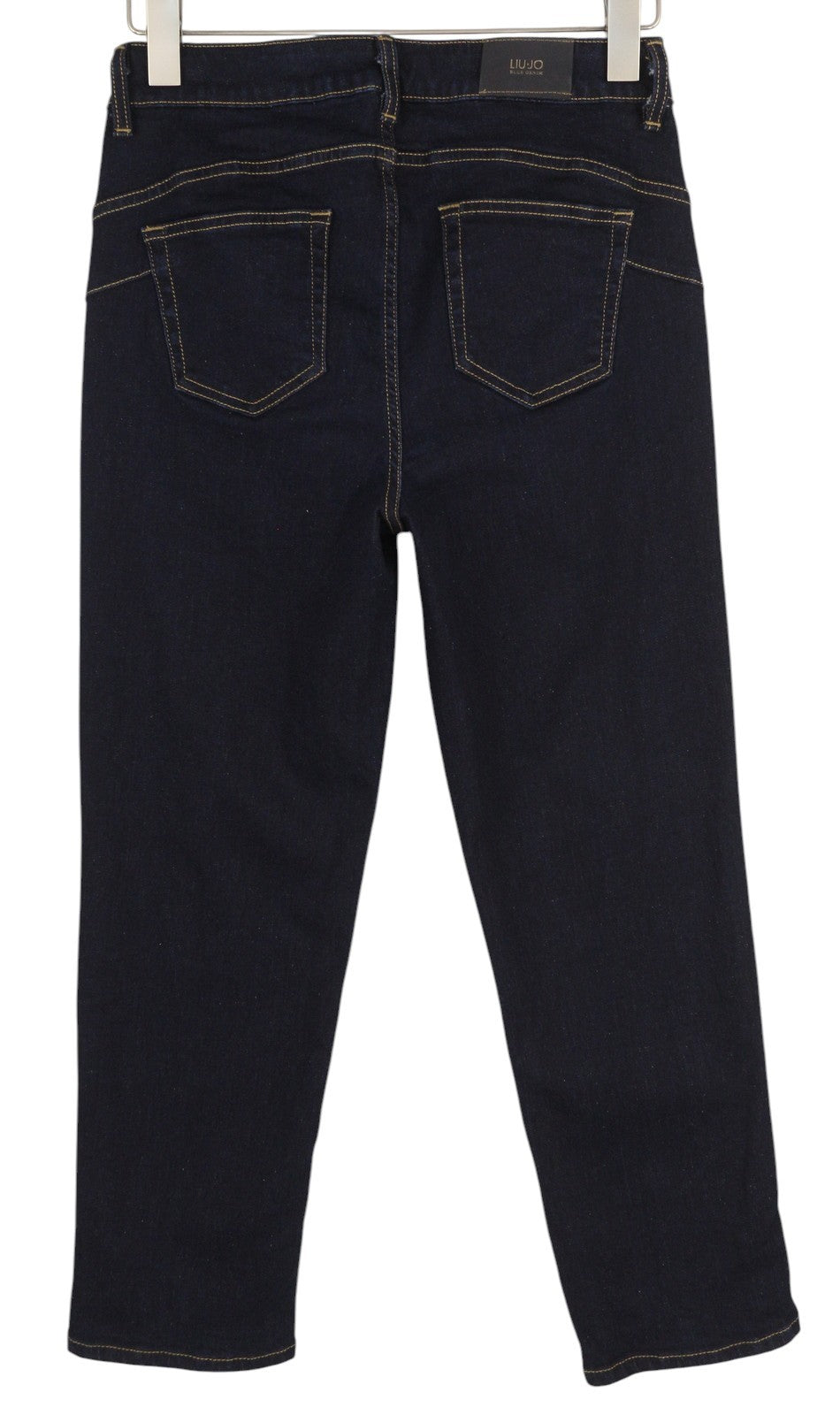 LIU JO Womens Jeans W31  Dark Blue Ankle Length High Waist Zip Fly