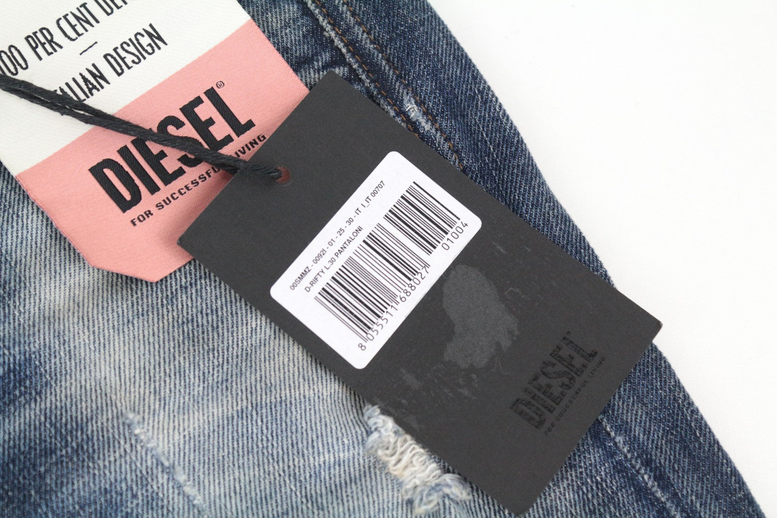 DIESEL D-Rifty 092I Women's Jeans W25/L30 Slim Fit Aged Look Low Waist Denim