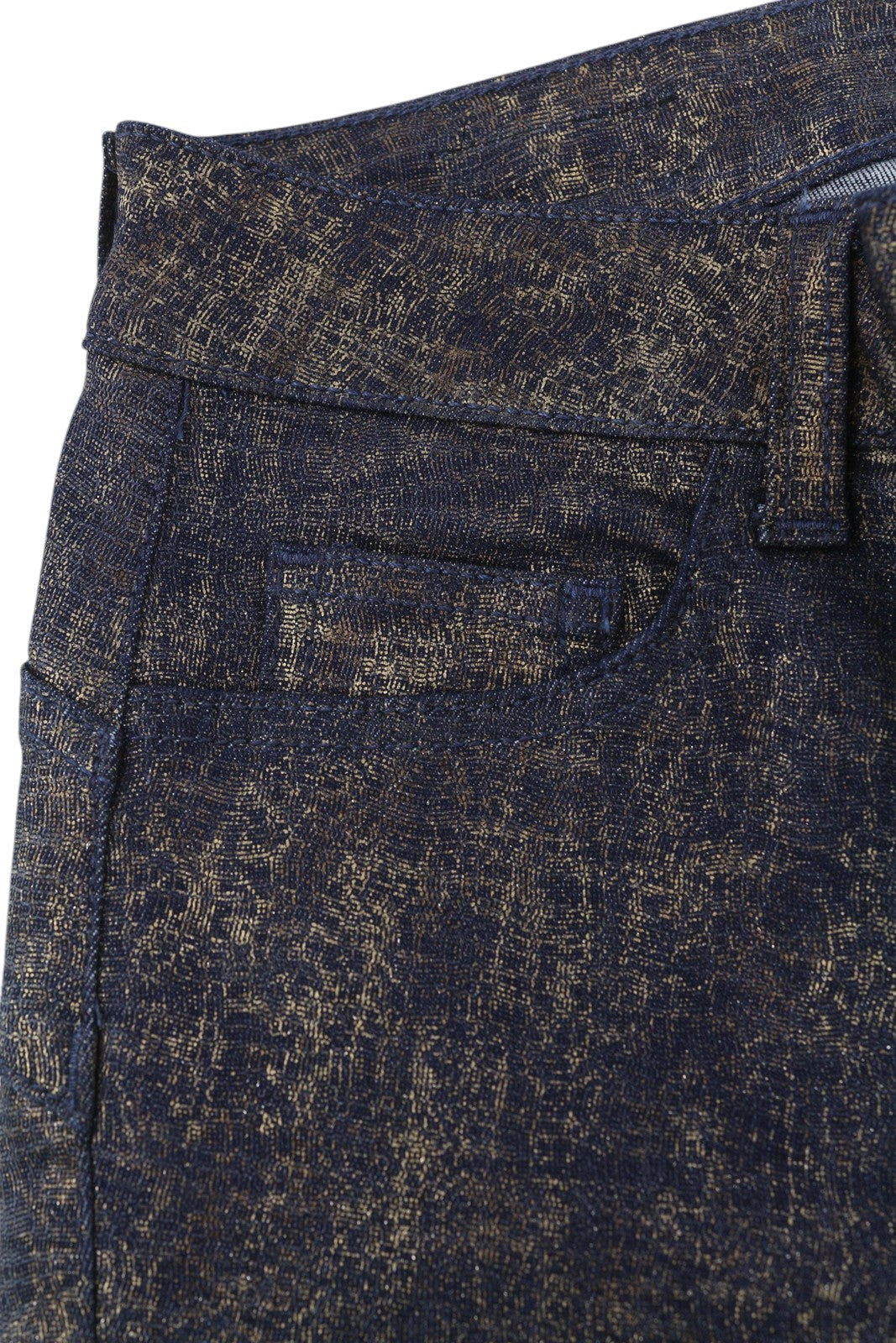 LIU JO Lamina Womens Jeans W28 Patterned Bootcut  Ankle Length Glitter Shiny