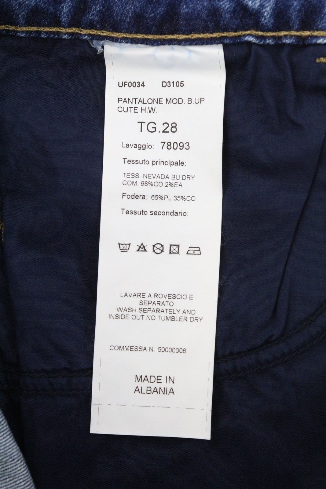 LIU JO Cute Womens Jeans W28  Blue Patterned Painted Skinny  Ankle Length