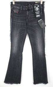 DIESEL D-Ebbey-F 081AH Women's Jeans W27/L34 Bootcut Stretch Slit Low Waist Fit