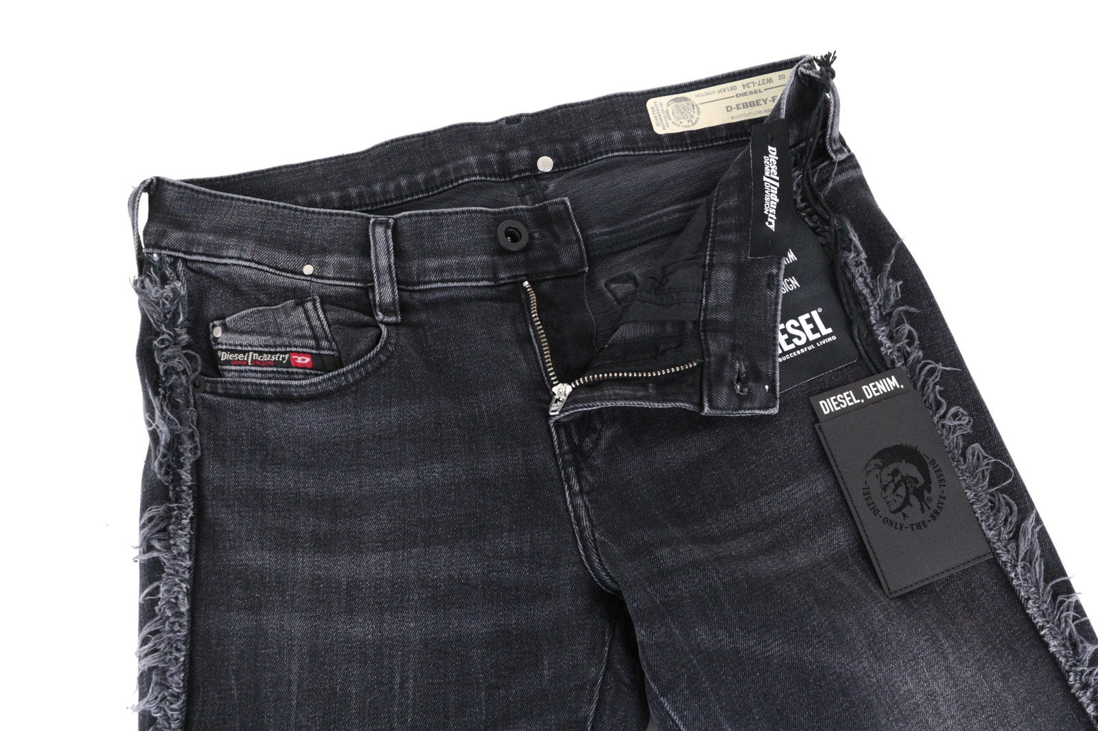 DIESEL D-Ebbey-F 081AH Women's Jeans W27/L34 Bootcut Stretch Slit Low Waist Fit