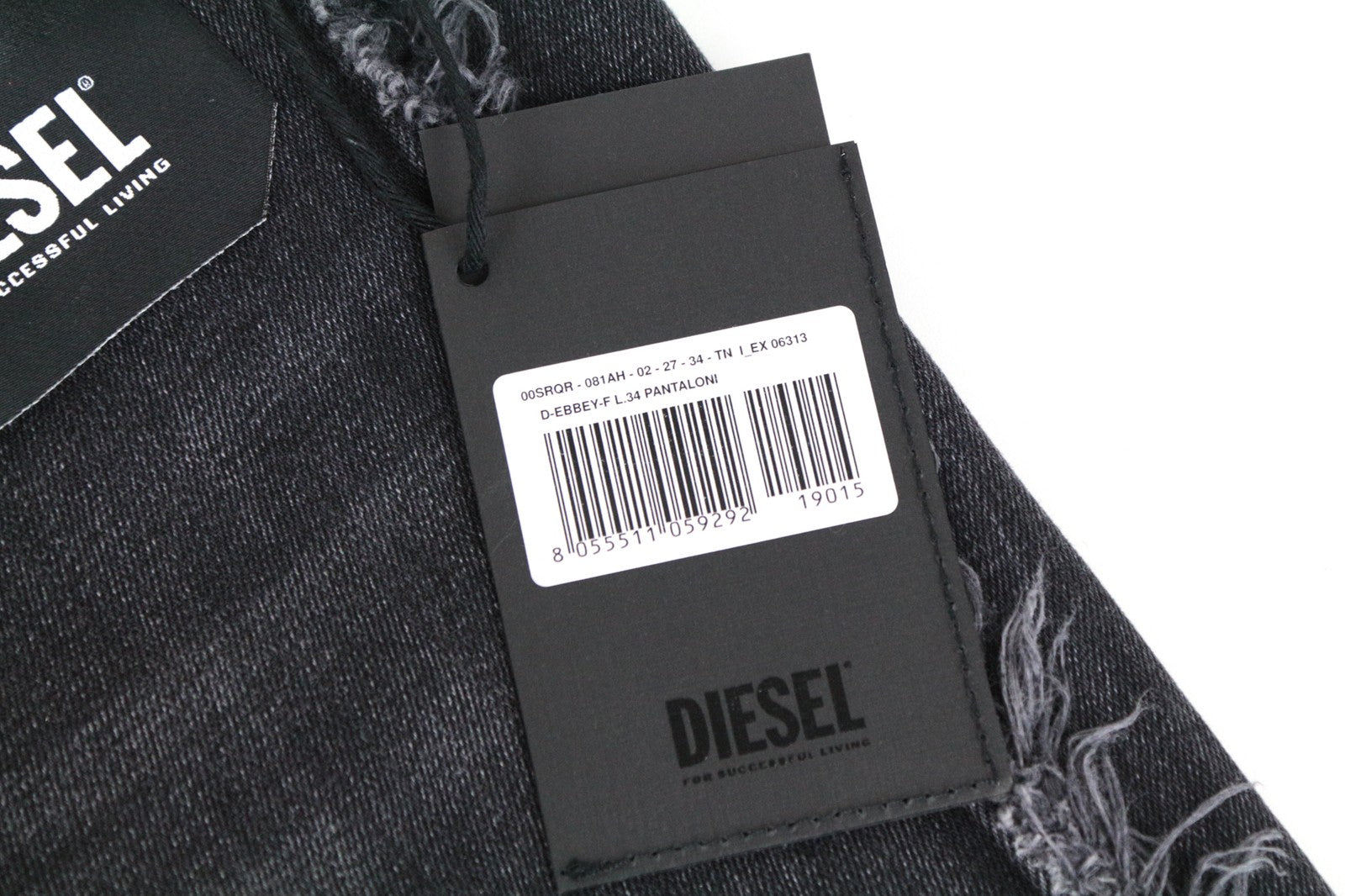 DIESEL D-Ebbey-F 081AH Women's Jeans W27/L34 Bootcut Stretch Slit Low Waist Fit