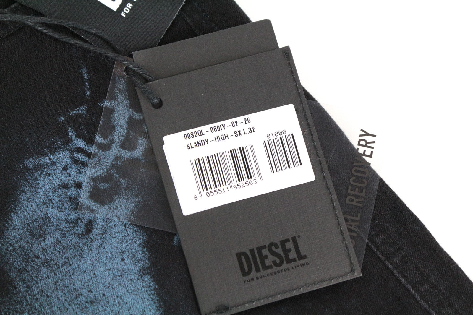 DIESEL Slandy-High-SX 069IY Women's Jeans W26/L32 Denim Skinny Fit Zip-Fly Look