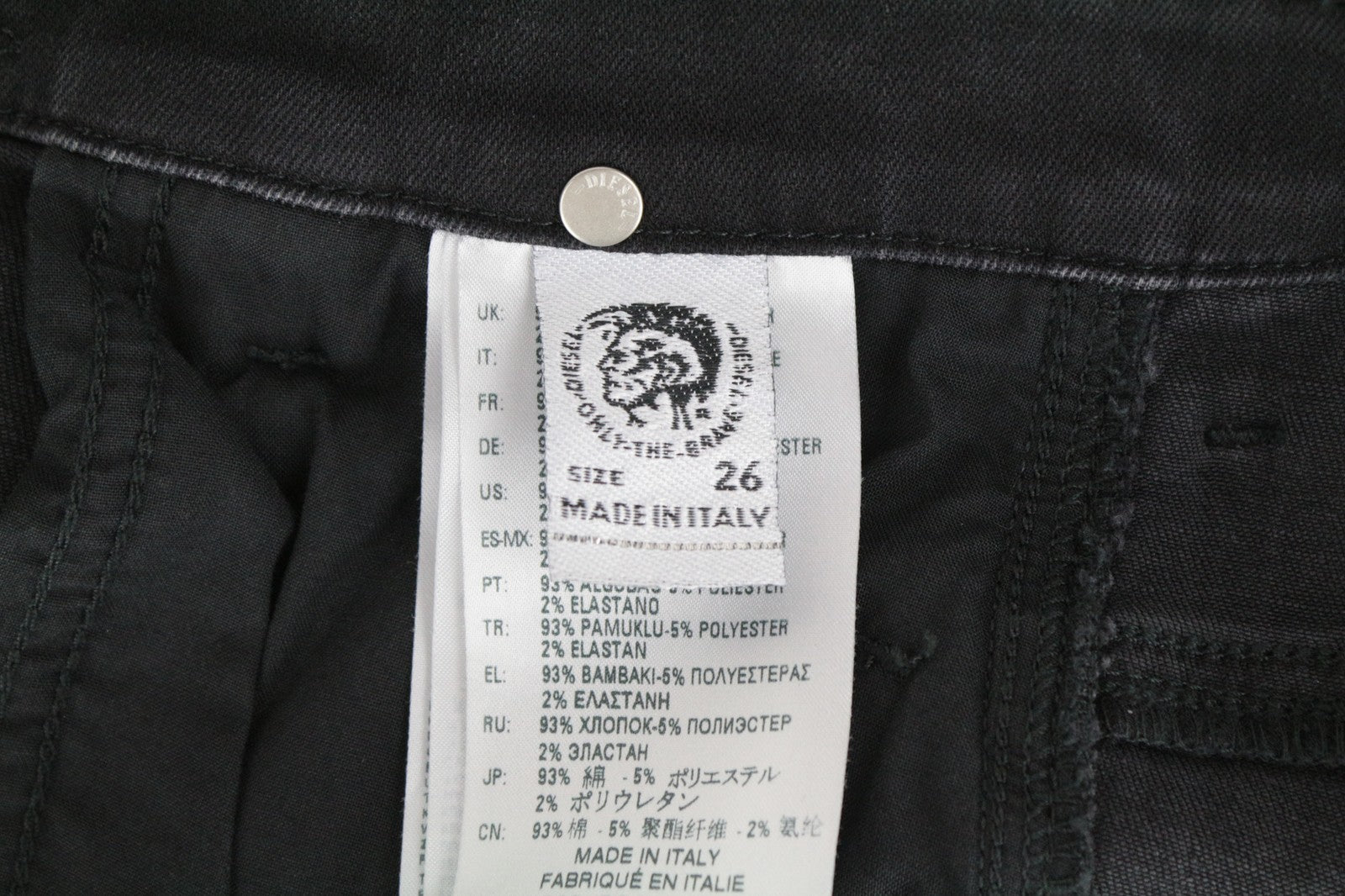 DIESEL Slandy-High-SX 069IY Women's Jeans W26/L32 Denim Skinny Fit Zip-Fly Look