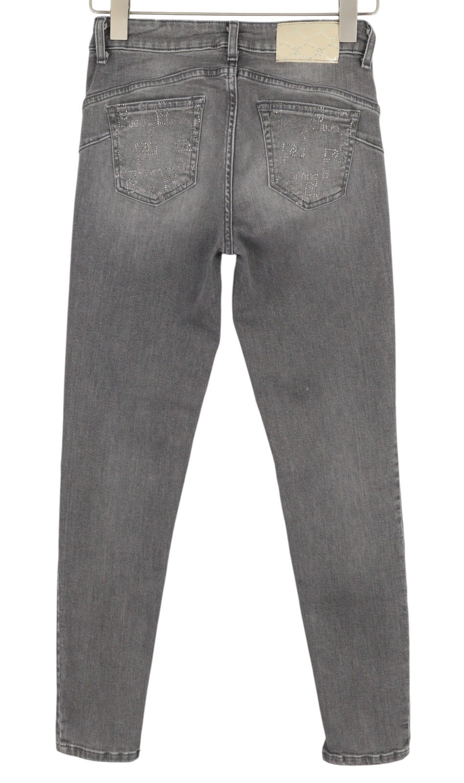 LIU JO Womens Jeans W28  Grey Washed Skinny  Ankle Length High Waist