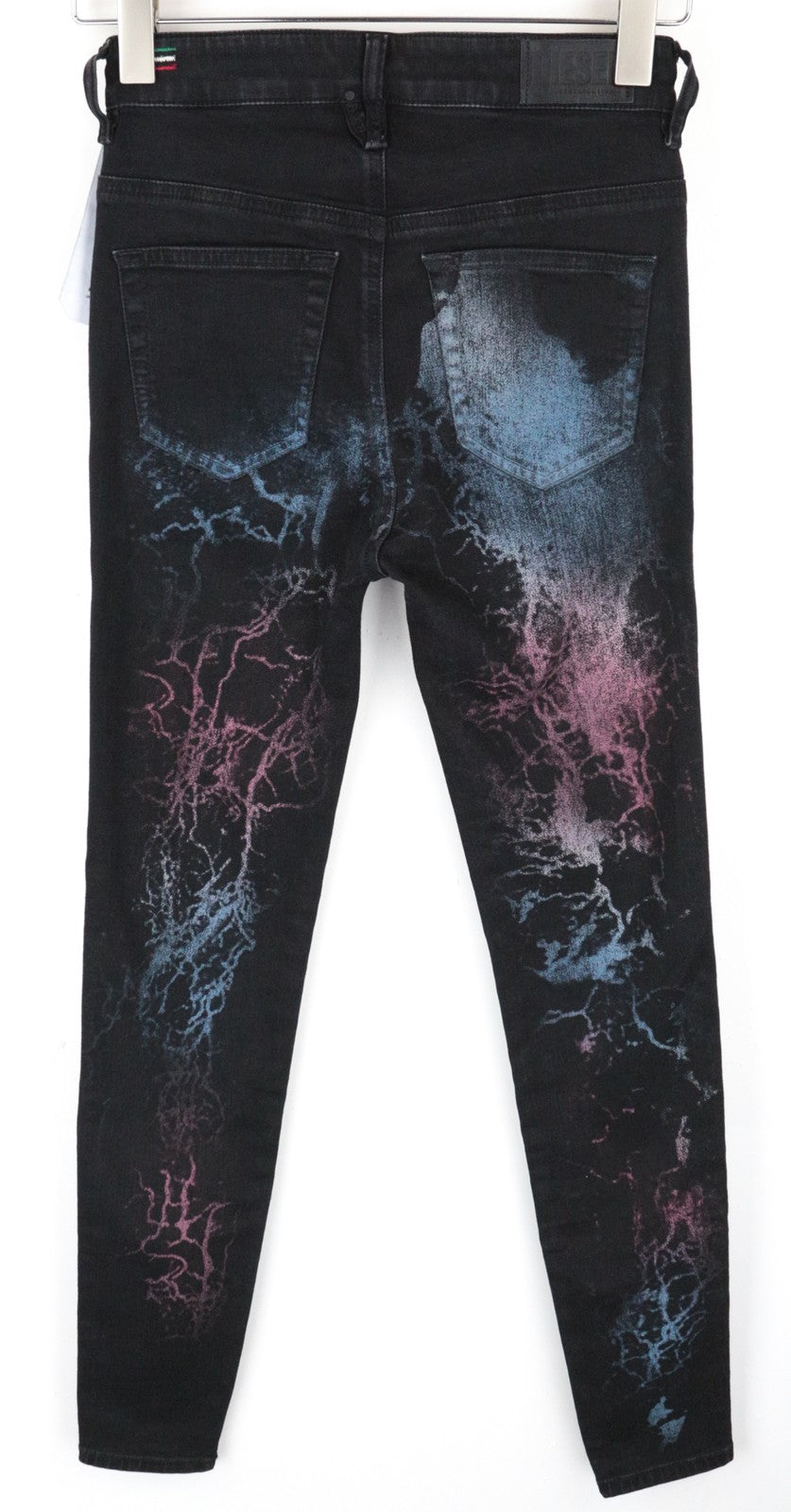 DIESEL Slandy-High-SX 069IY Women's Jeans W26/L30 Patterned Denim Skinny Fit