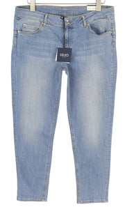 LIU JO Monroe Womens Jeans W33/L28 Skinny  Stretch Bottom Up Washed  Blue