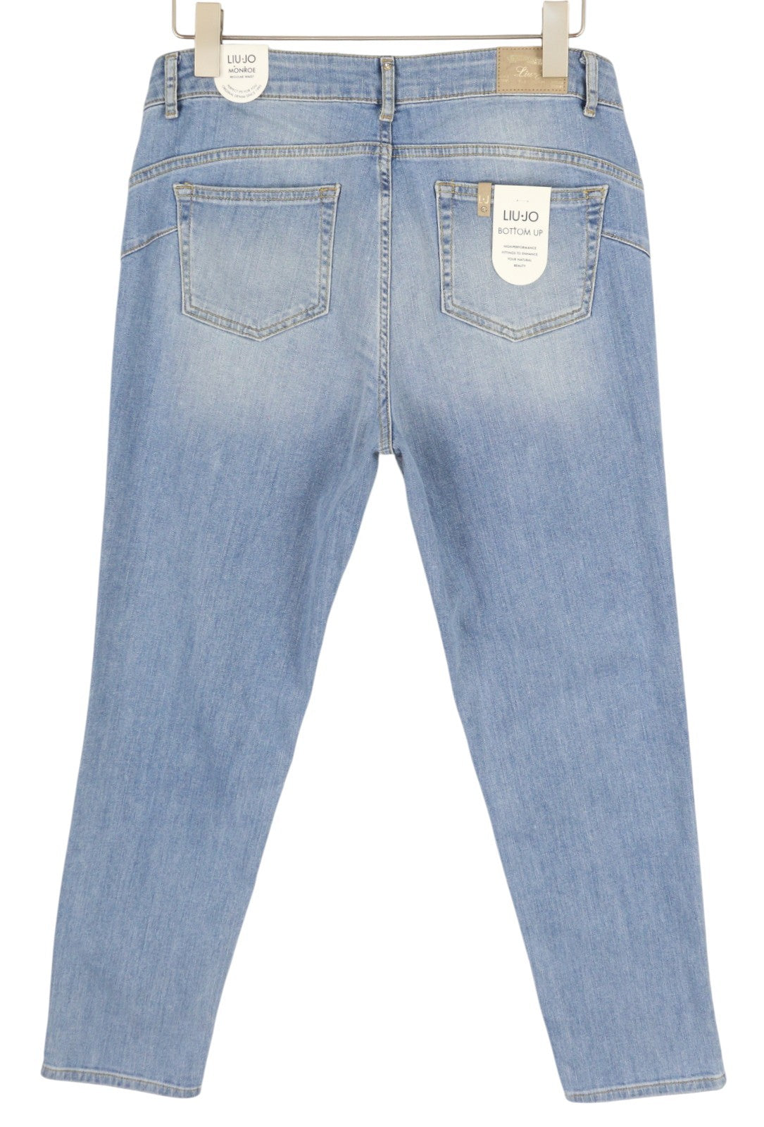 LIU JO Monroe Womens Jeans W33/L28 Skinny  Stretch Bottom Up Washed  Blue