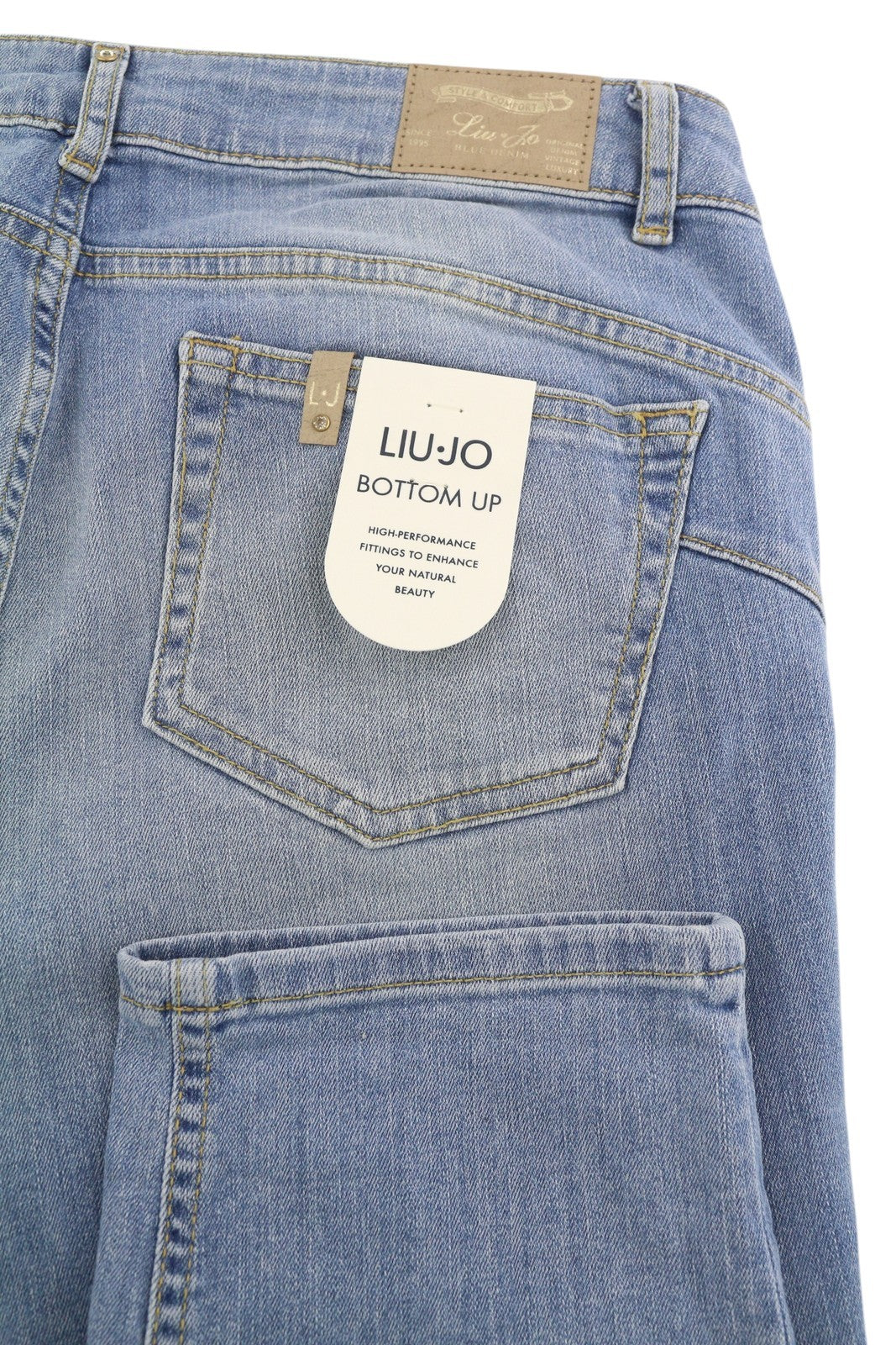 LIU JO Monroe Womens Jeans W33/L28 Skinny  Stretch Bottom Up Washed  Blue