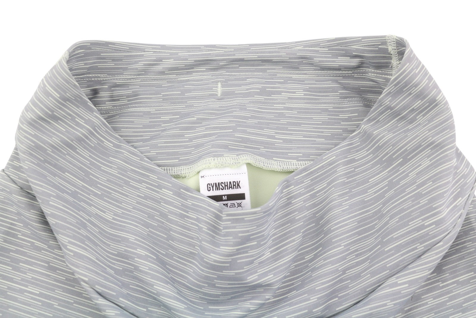 GYMSHARK GLLG5088 Womens Leggings M Patterned Grey High Waist Fitted Stretch