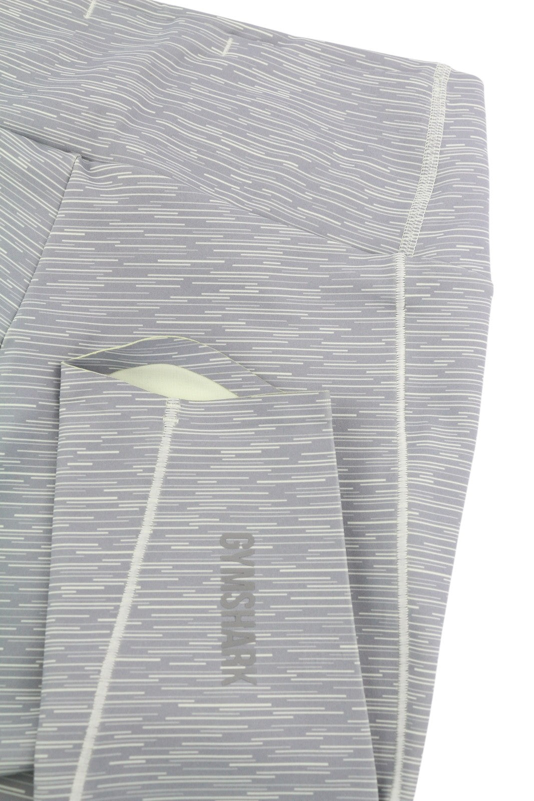 GYMSHARK GLLG5088 Womens Leggings M Patterned Grey High Waist Fitted Stretch