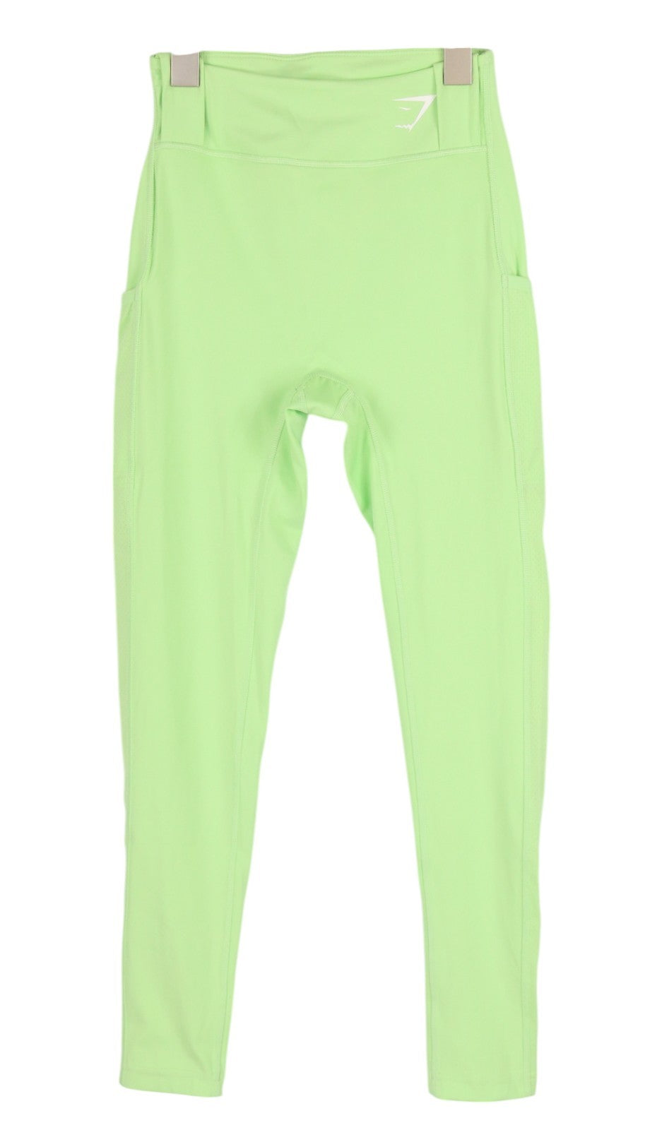 GYMSHARK B2A8N Womens Leggings XS Bright Green High Waist Fitted Pockets Sports