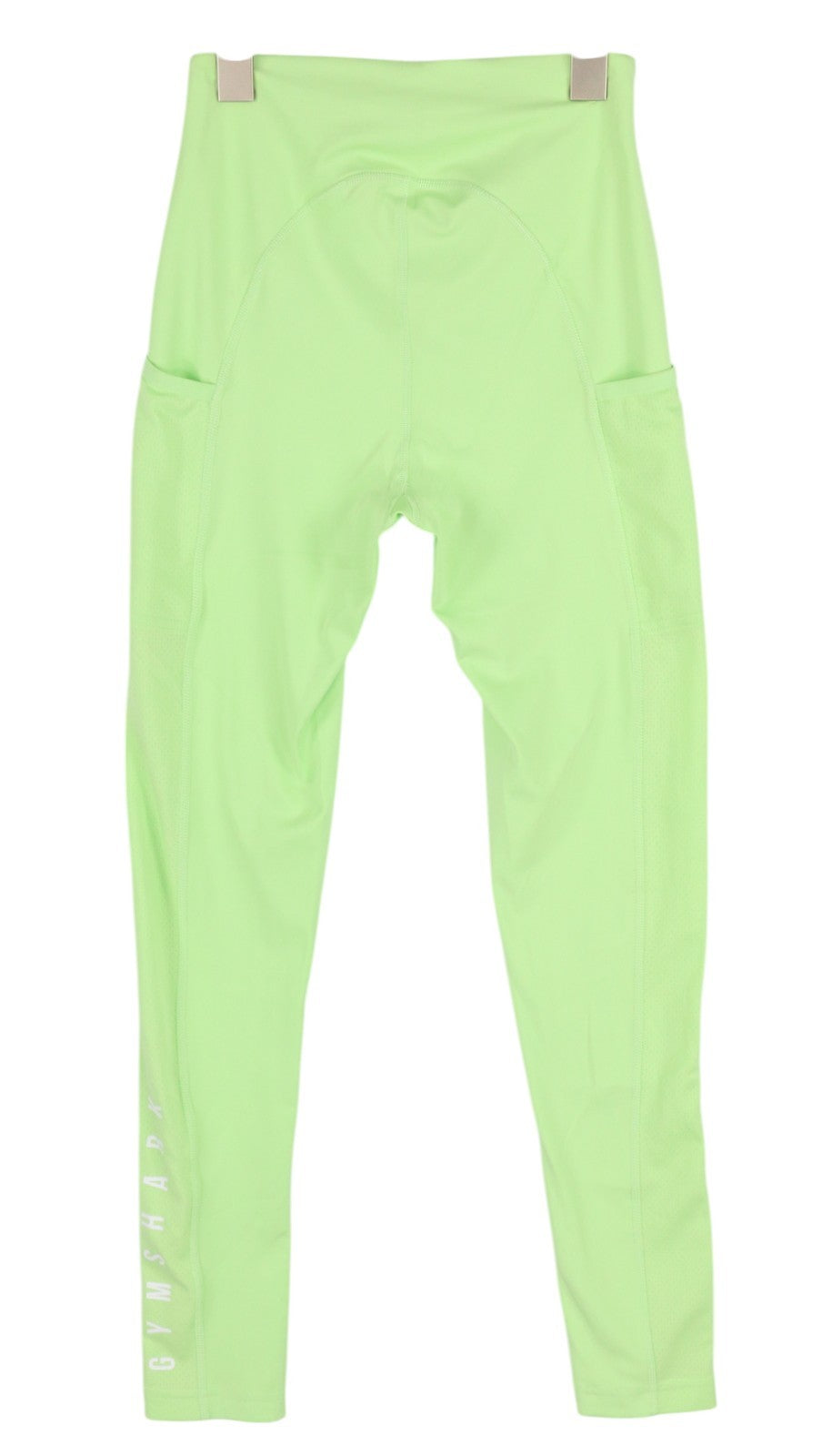 GYMSHARK B2A8N Womens Leggings XS Bright Green High Waist Fitted Pockets Sports