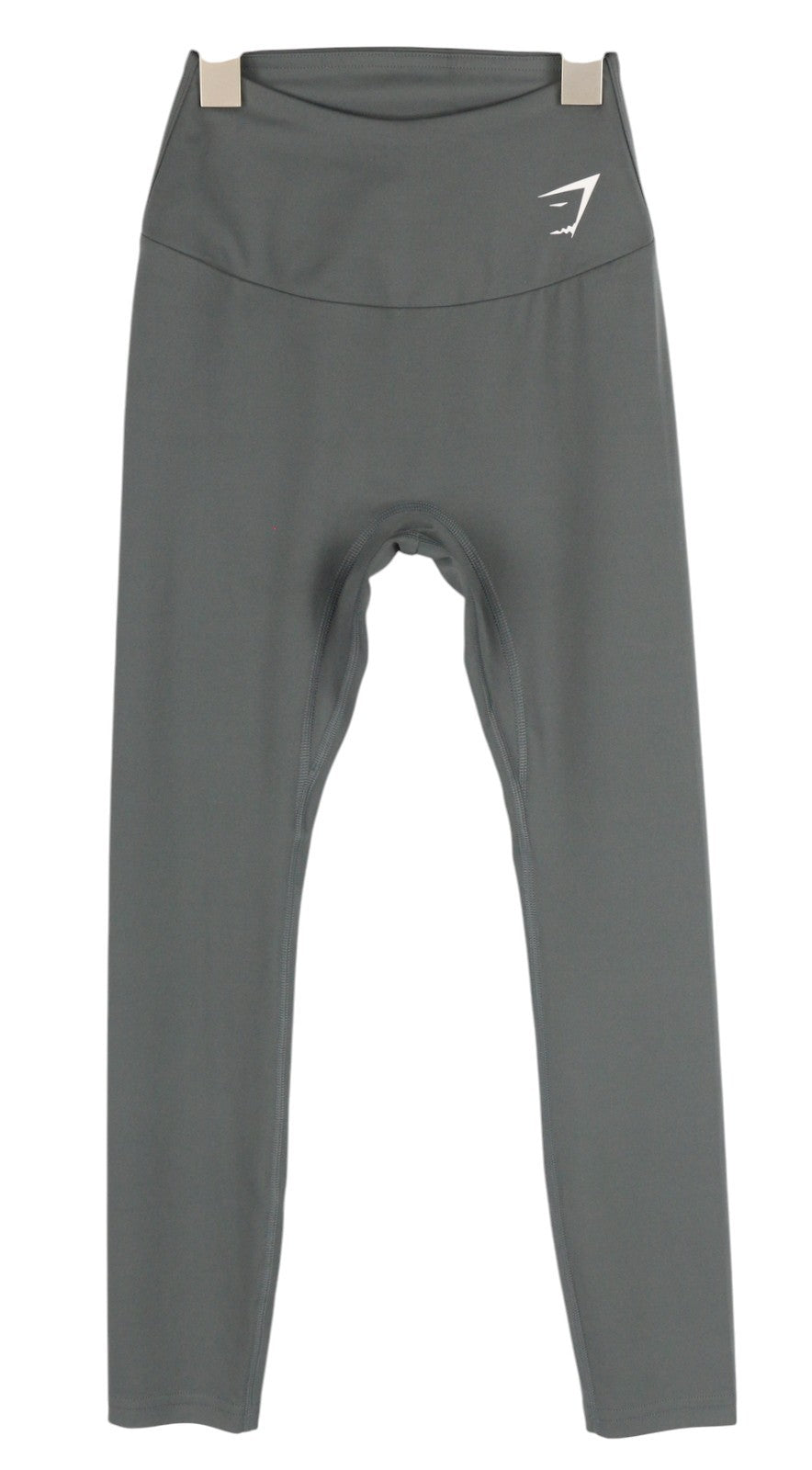 GYMSHARK B1A1V Womens Leggings XS Grey High Waist Fitted 7/8 Ankle Length