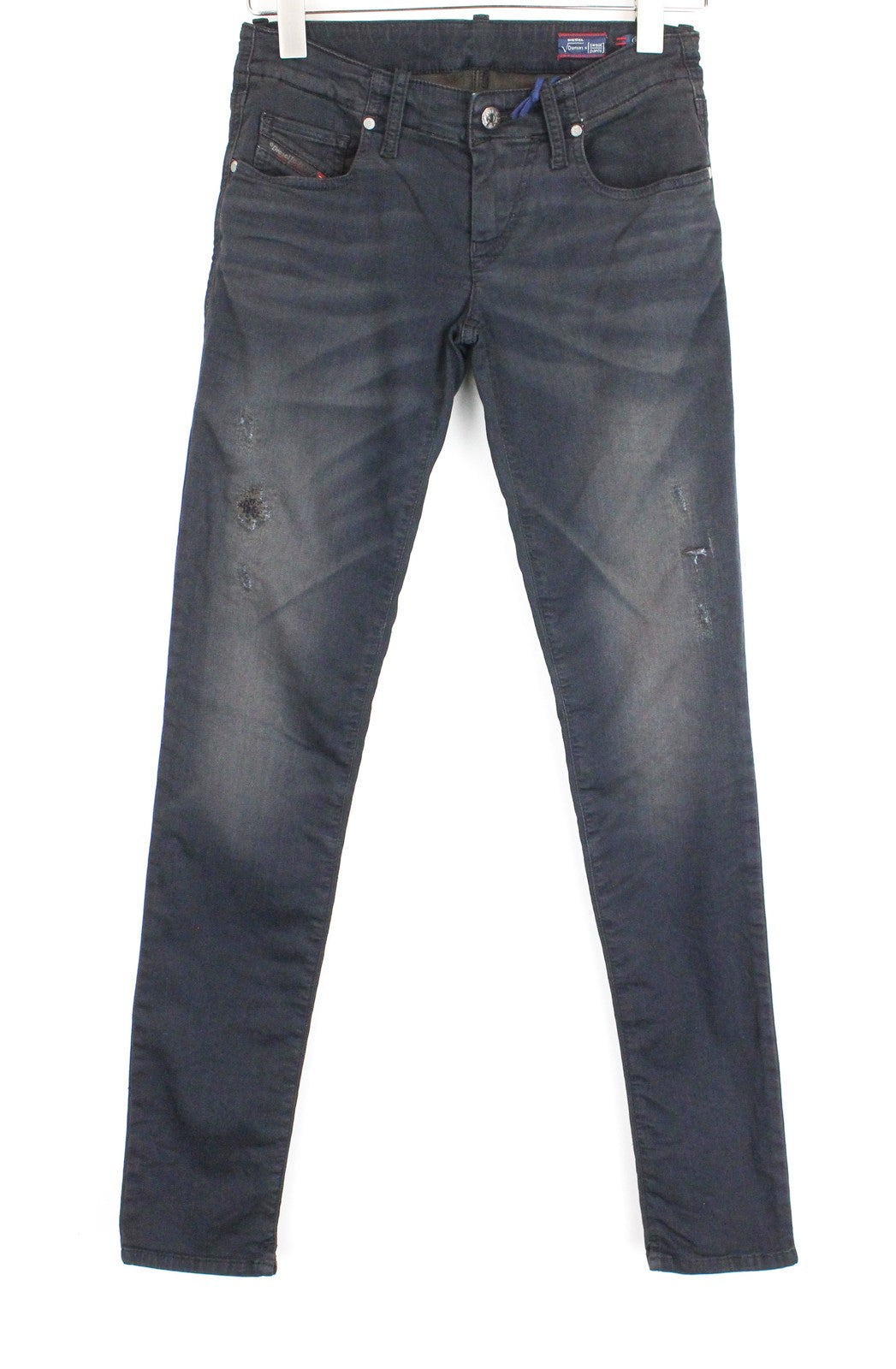 DIESEL Grupee-NE 0669Q Women's Jeans W25 Super Slim Jogg Fit Navy Blue Stretch