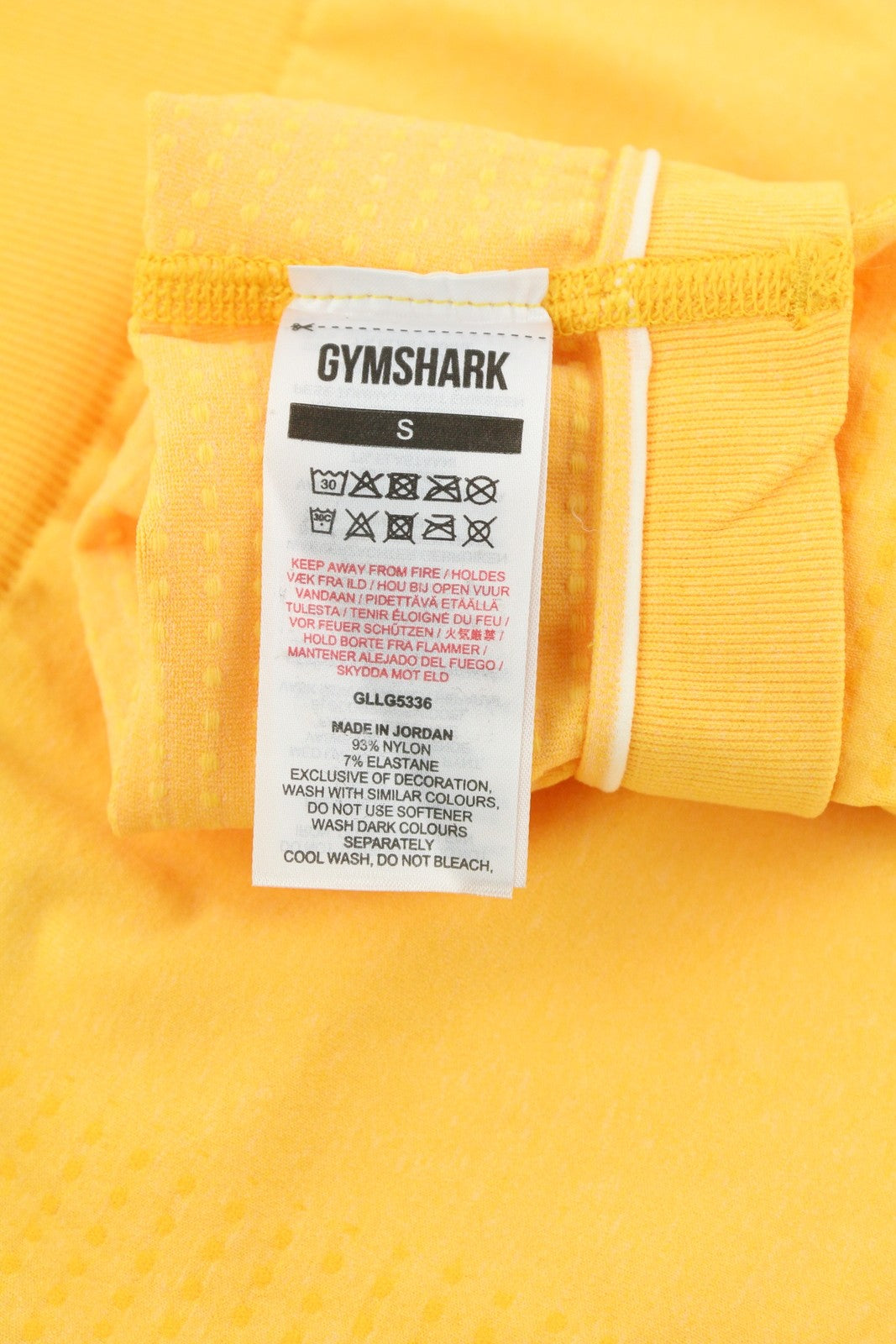 GYMSHARK Vital Womens Leggings S Seamless High Waist Fitted Stretch  Yellow