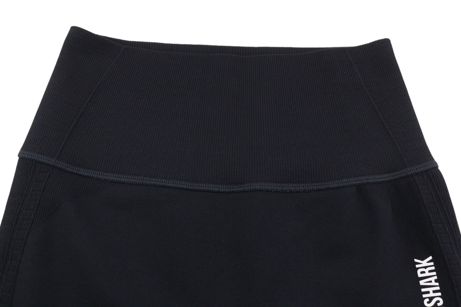 GYMSHARK Energy Womens Leggings S Black Seamless Cropped Eyelet High Waist