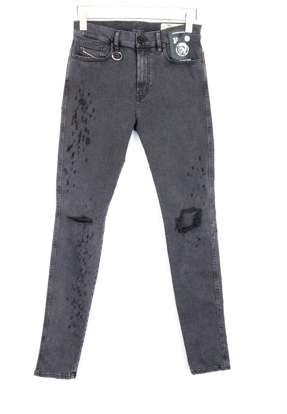 DIESEL D-Istort 085AW Men's Jeans W32/L32 Grey Super Skinny Stretch Fit Denim