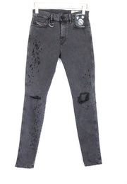 DIESEL D-Istort 085AW Men's Jeans W32/L32 Grey Super Skinny Stretch Fit Denim