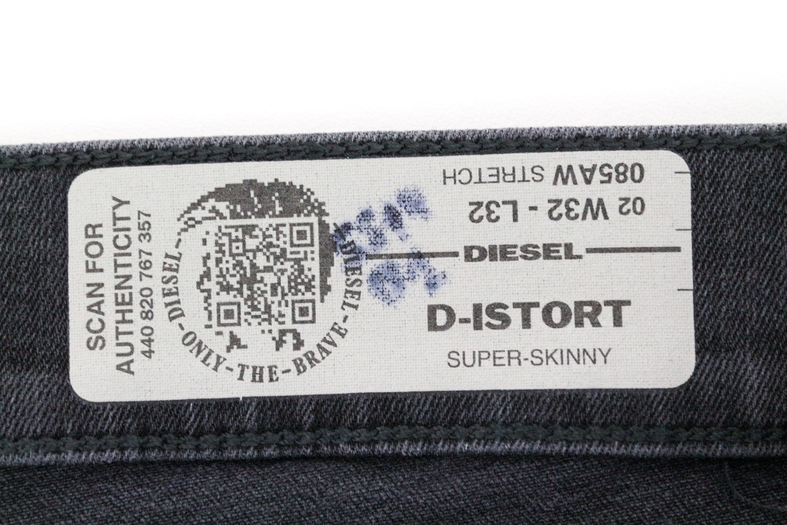DIESEL D-Istort 085AW Men's Jeans W32/L32 Grey Super Skinny Stretch Fit Denim