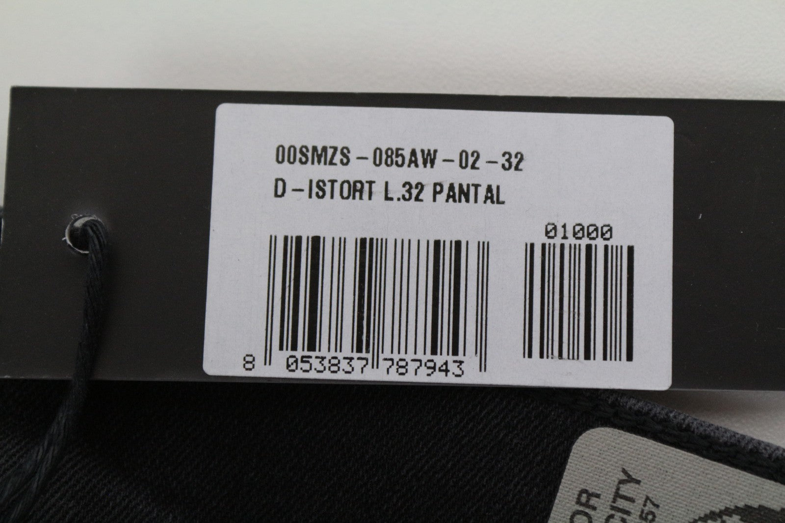 DIESEL D-Istort 085AW Men's Jeans W32/L32 Grey Super Skinny Stretch Fit Denim