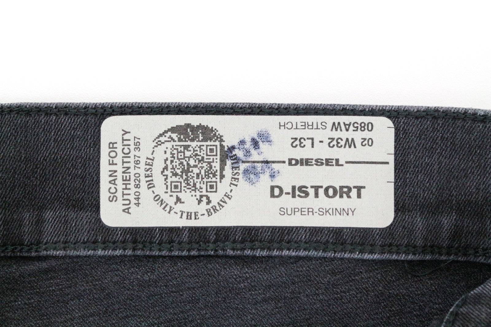 DIESEL D-Istort 085AW Men's Jeans W32/L32 Grey Super Skinny Stretch Fit Denim